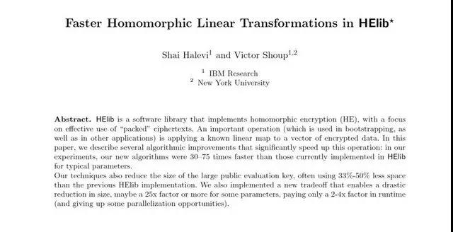 249建站之家:IBM 重写了其 C++ 同态加密库 HElib,速度提高 75 倍 249建站之家:IBM 重写了其 C++ 同态加密库 HElib,速度提高 75 倍