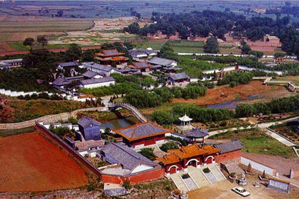 杜康造酒遗址公园鸟瞰图 杜康造酒遗址公园鸟瞰图