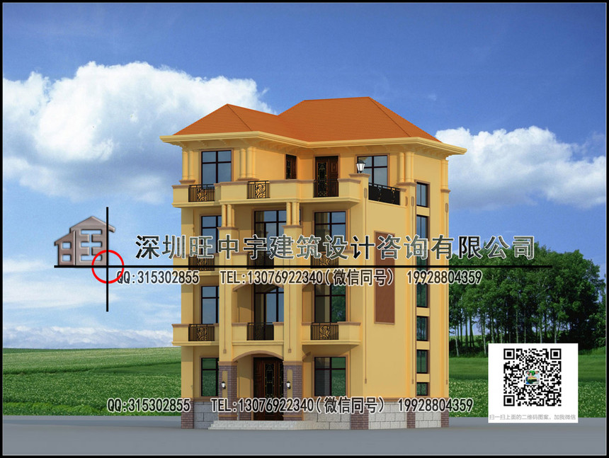 农村别墅自建房四层效果图设计图 农村别墅自建房四层效果图设计图