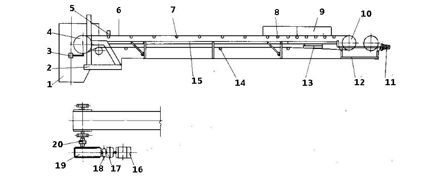 皮带输送机结构图
