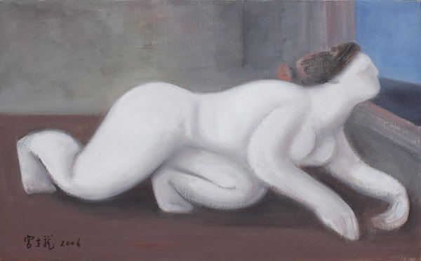  Gong Lilong,White,ͻ oil on canvas,33x53cm,2006.jpg