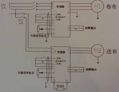 欧科变频器在空压机上的应用_接线图分享