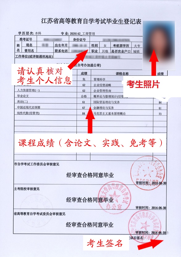 江苏省2018年下半年自学考试毕业办理须知