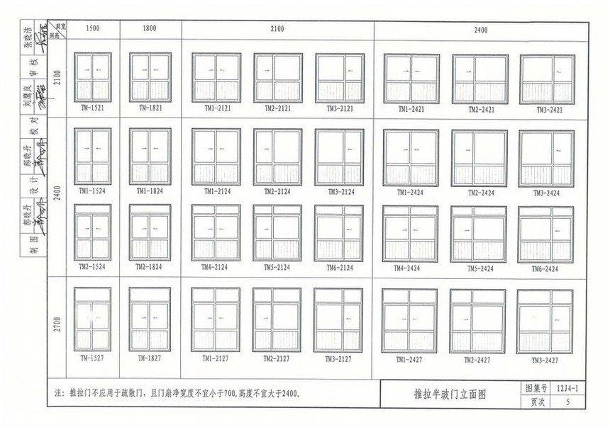 图集 建筑图集 河北-12j图集 12j4-1《常用门窗》