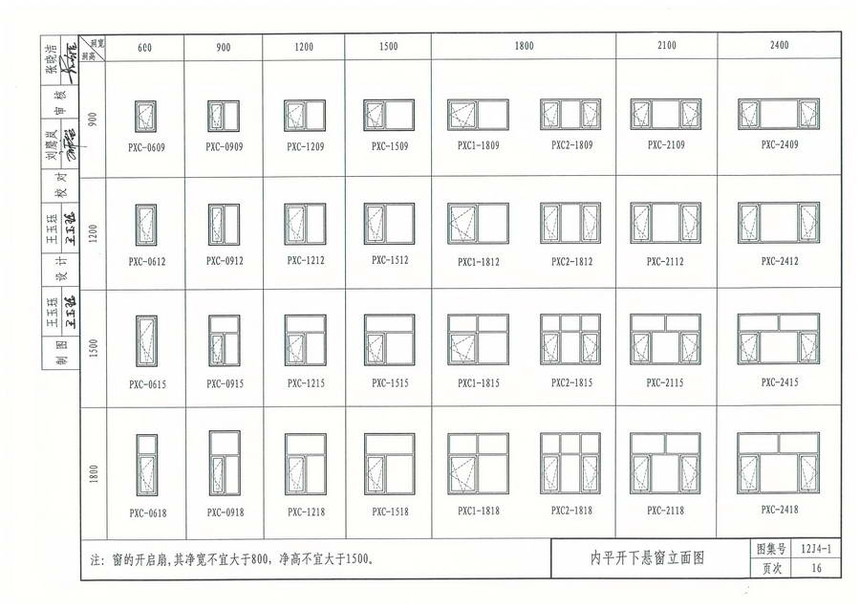 图集 建筑图集 河北-12j图集 12j4-1《常用门窗》