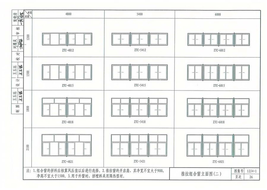 图集 建筑图集 河北-12j图集 12j4-1《常用门窗》