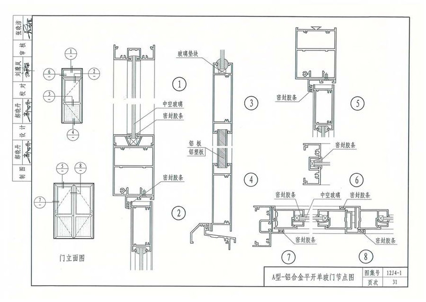 图集 建筑图集 河北-12j图集 12j4-1《常用门窗》