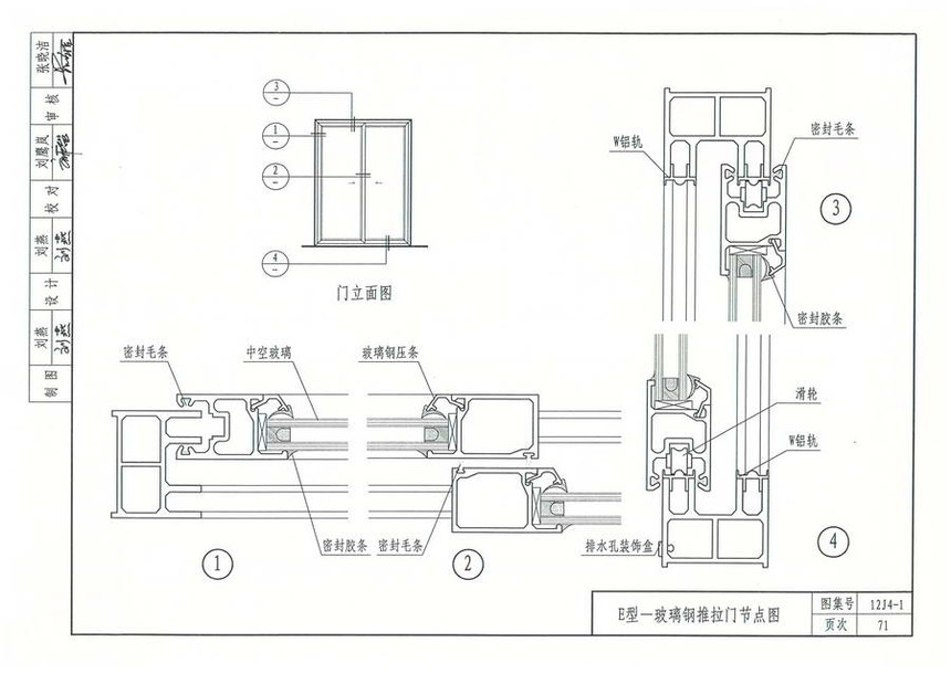 图集 建筑图集 河北-12j图集 12j4-1《常用门窗》