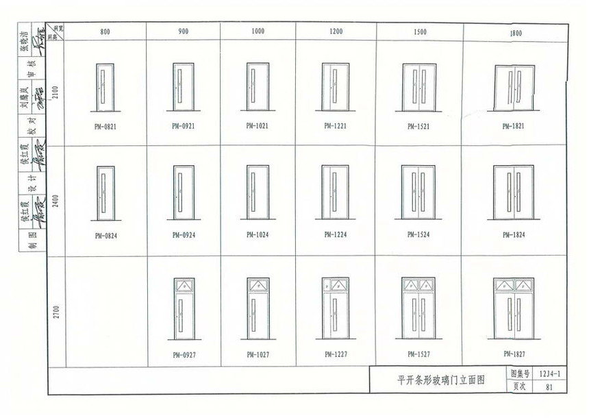 图集 建筑图集 河北-12j图集 12j4-1《常用门窗》