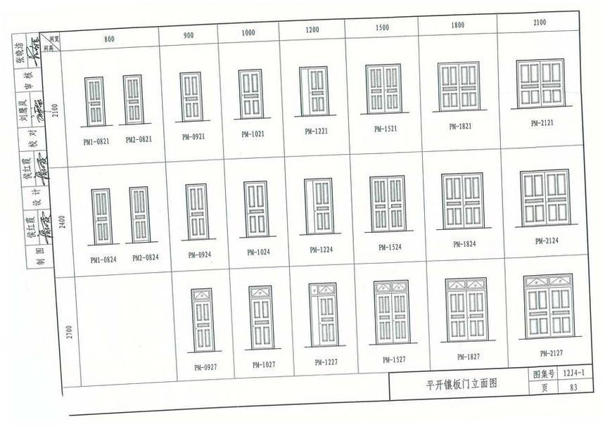 图集 建筑图集 河北-12j图集 12j4-1《常用门窗》