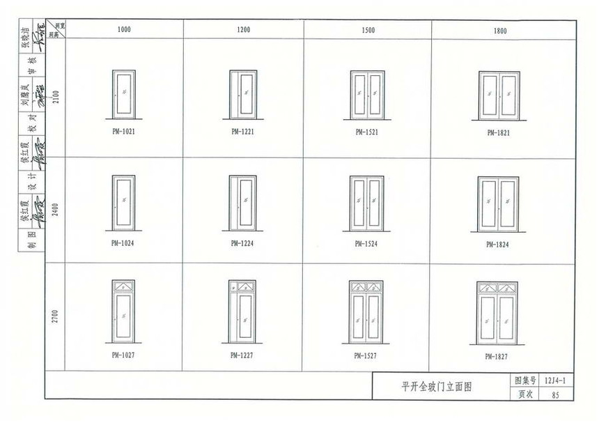 图集 建筑图集 河北-12j图集 12j4-1《常用门窗》