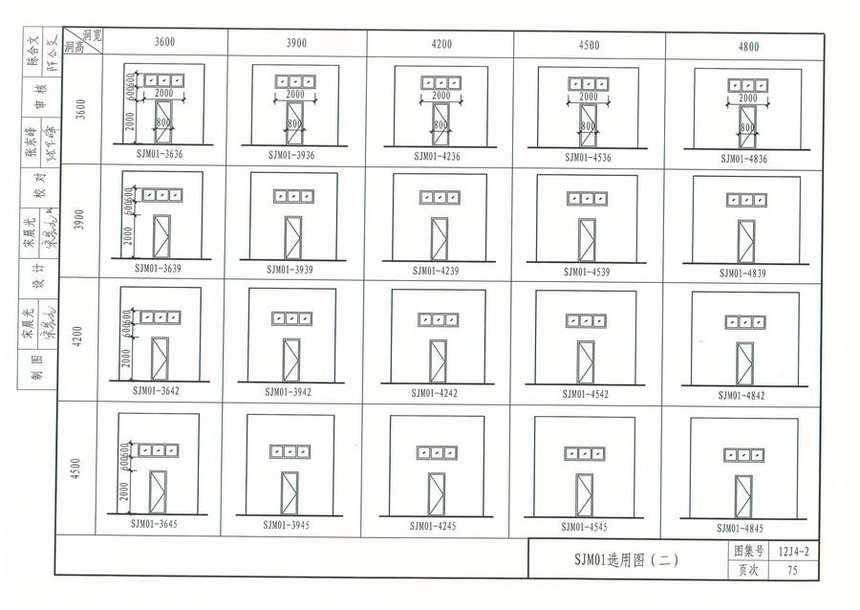 图集 建筑图集 河北-12j图集 12j4-2《专用门窗》