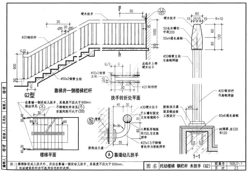 16bj7-1 楼梯,平台栏杆及扶手