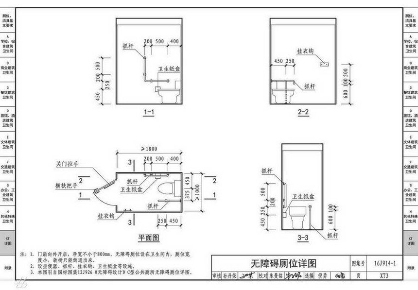 图集 建筑图集 国标-系列图集 16j914-1-公用建筑卫生间