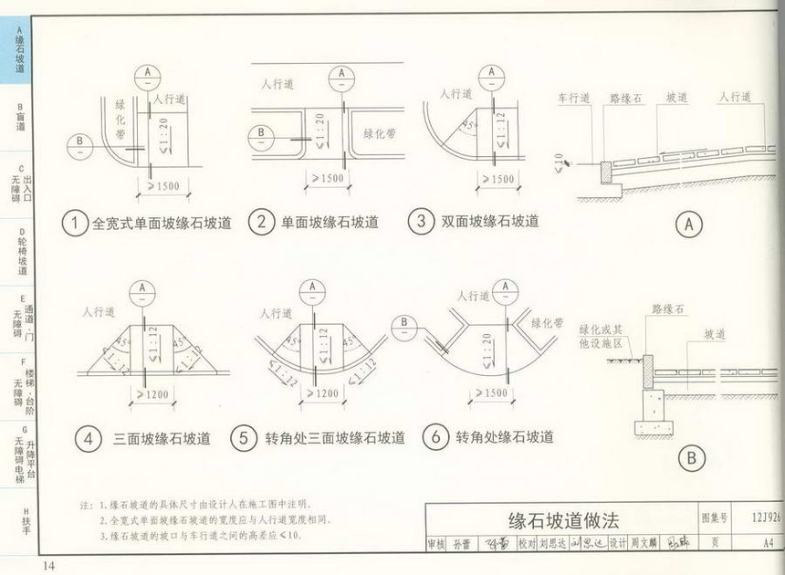 图集 建筑图集 国标-系列图集 12j926-无障碍设计图集  上&