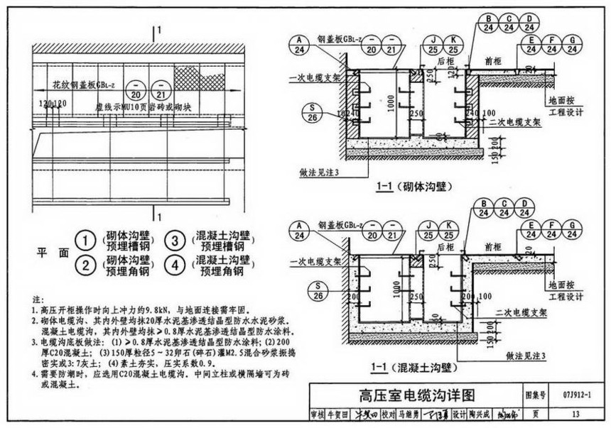 图集 建筑图集 国标-系列图集 07j912-1-变配电所建筑构造  上&