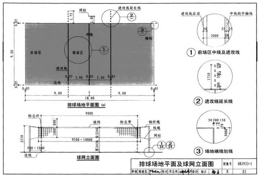 图集 建筑图集 国标-系列图集 08j933-1-体育场地与设施(一)  下