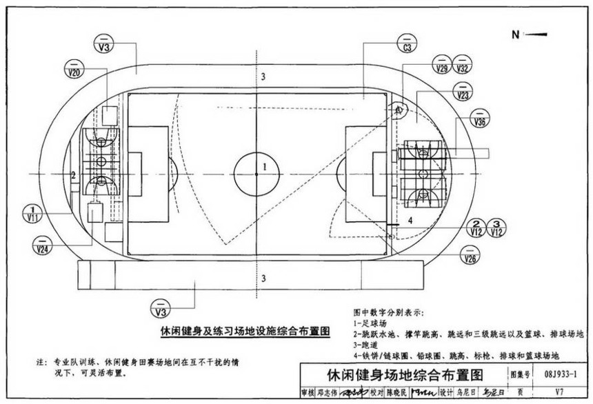 图集 建筑图集 国标-系列图集 08j933-1-体育场地与设施(一)  下