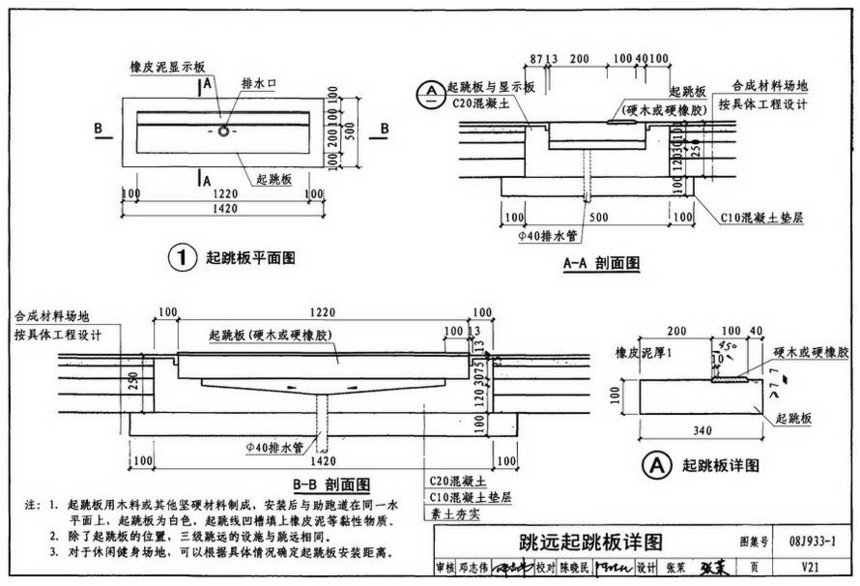 图集 建筑图集 国标-系列图集 08j933-1-体育场地与设施(一)  下