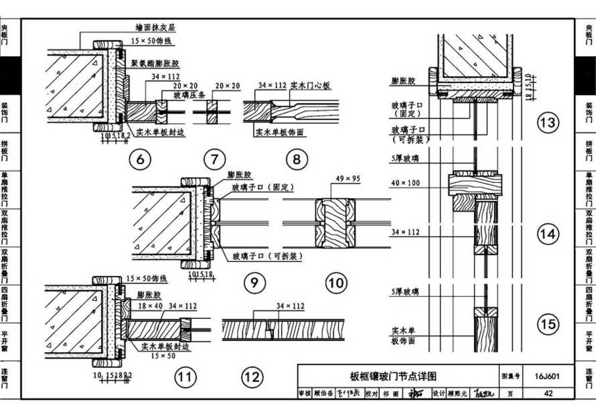 图集 建筑图集 国标-系列图集 16j601-木门窗