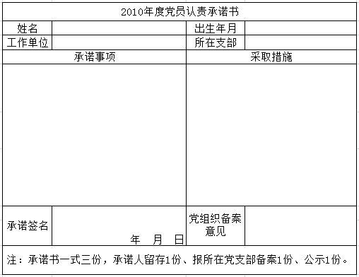 党员个人整改承诺书