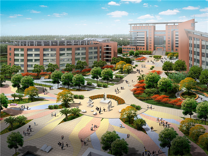 汝南幼儿师范学校景观鸟瞰图
