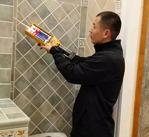 紫郡美缝施工中