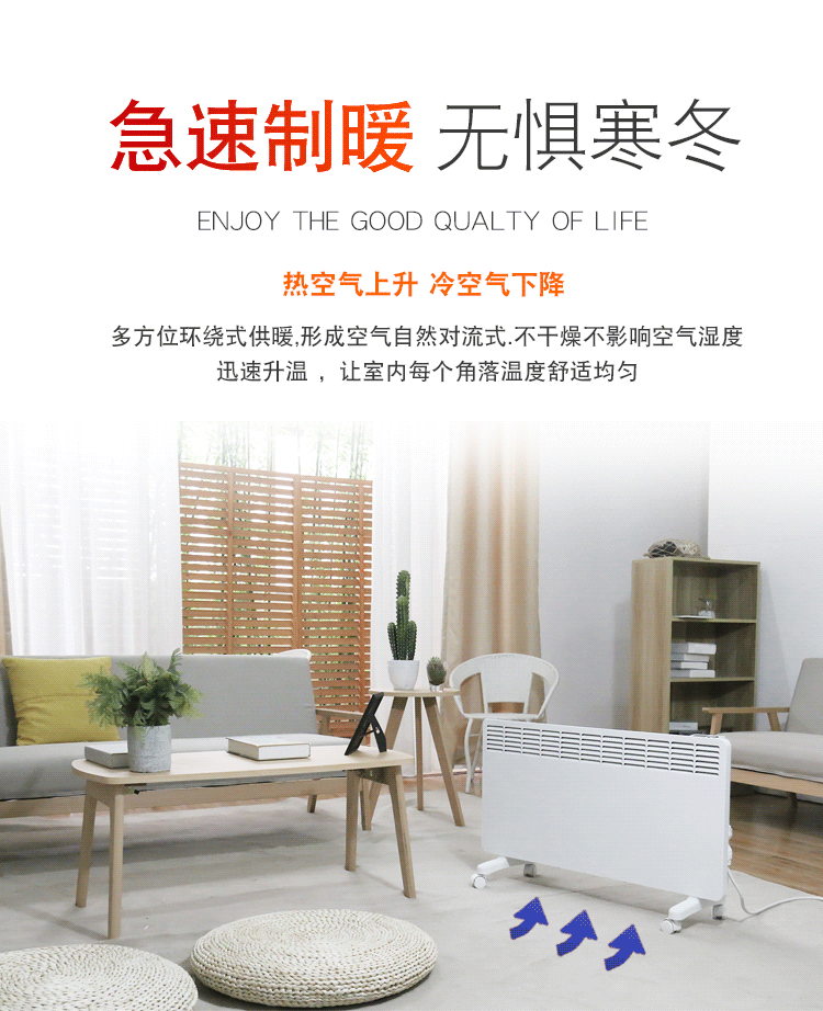 德国斯宝亚创CNSTrend液晶省电取暖器可移动电暖器家用暖风机客厅