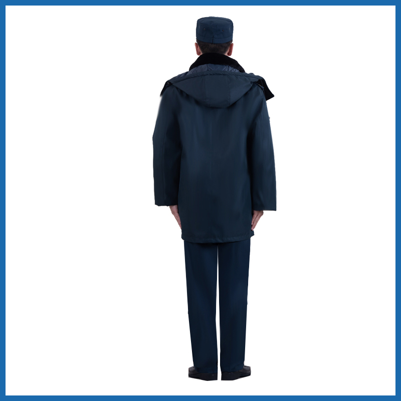 冬装保安服黑色大衣