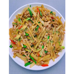 萝卜皮炒肉丝