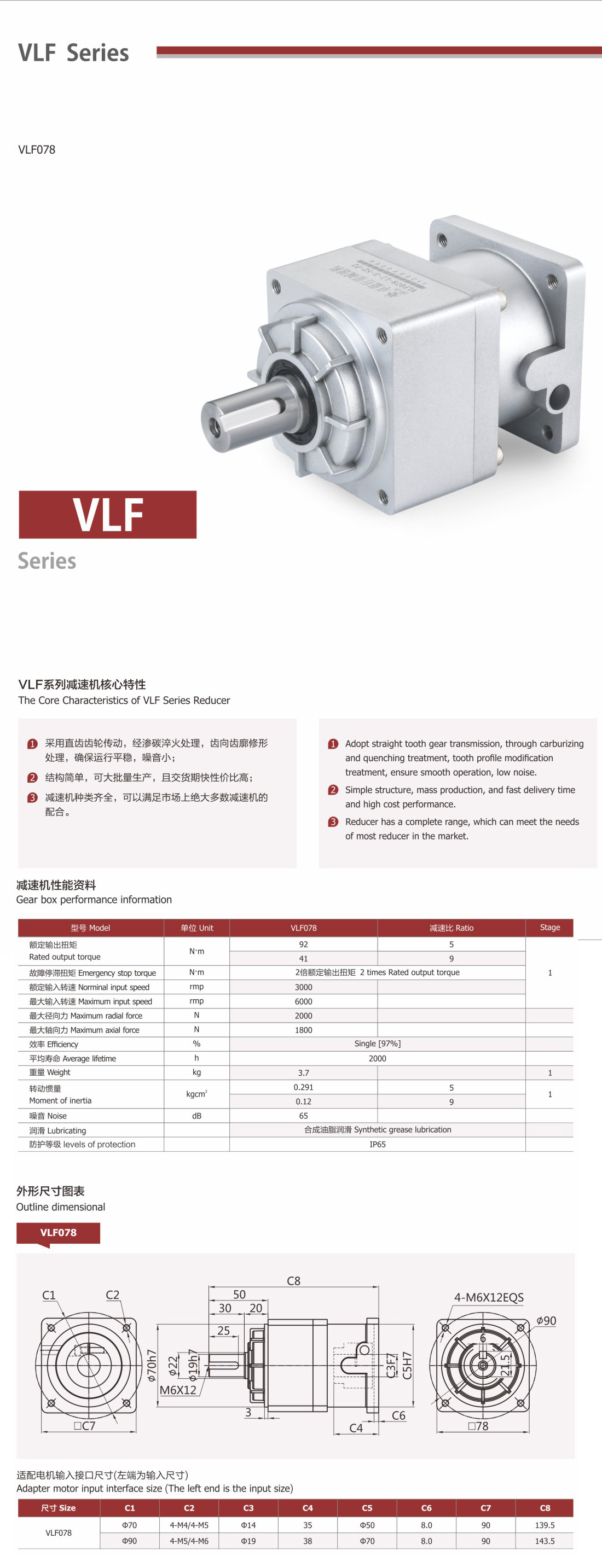 卓蓝减速机直齿系列