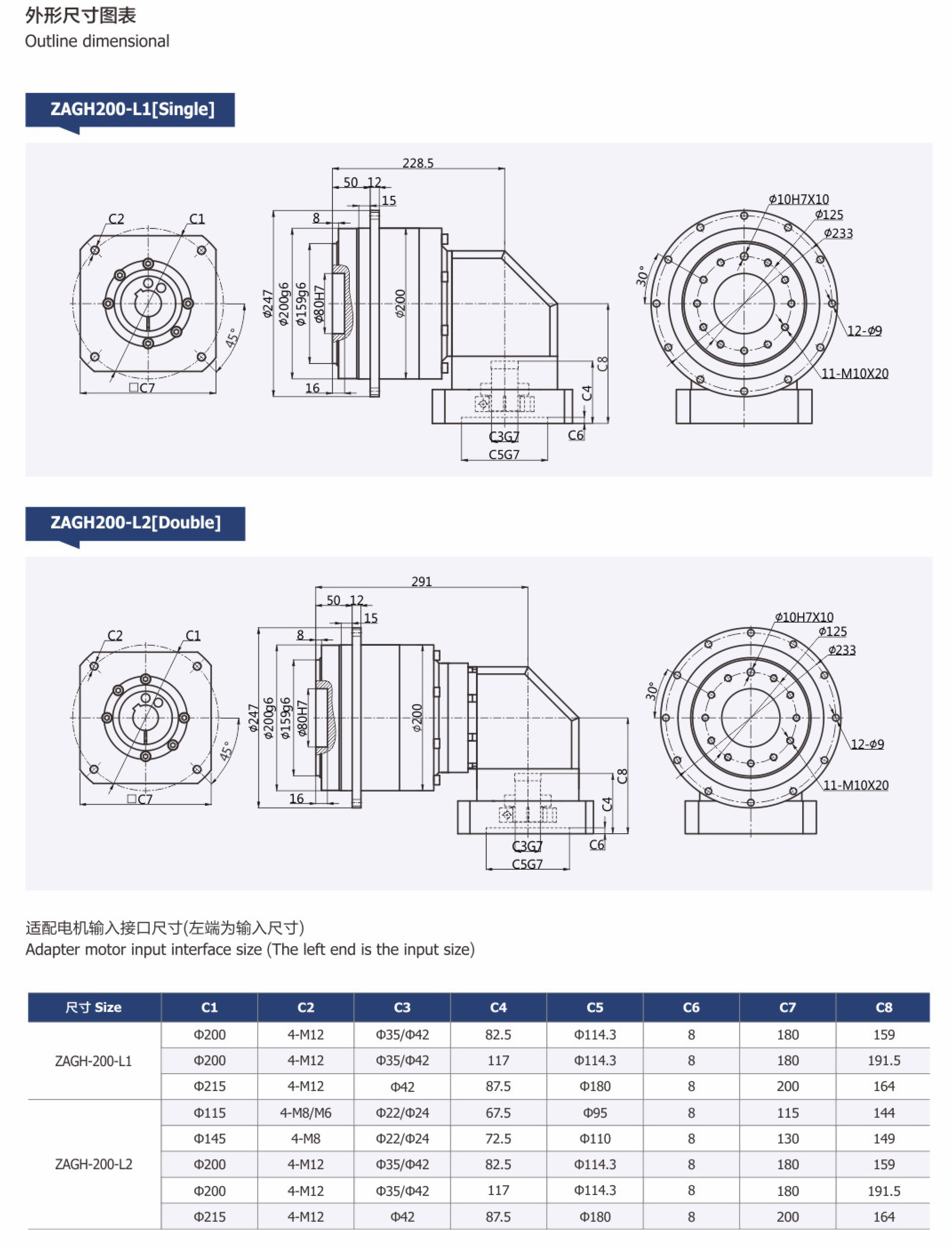 卓蓝减速机斜齿系列