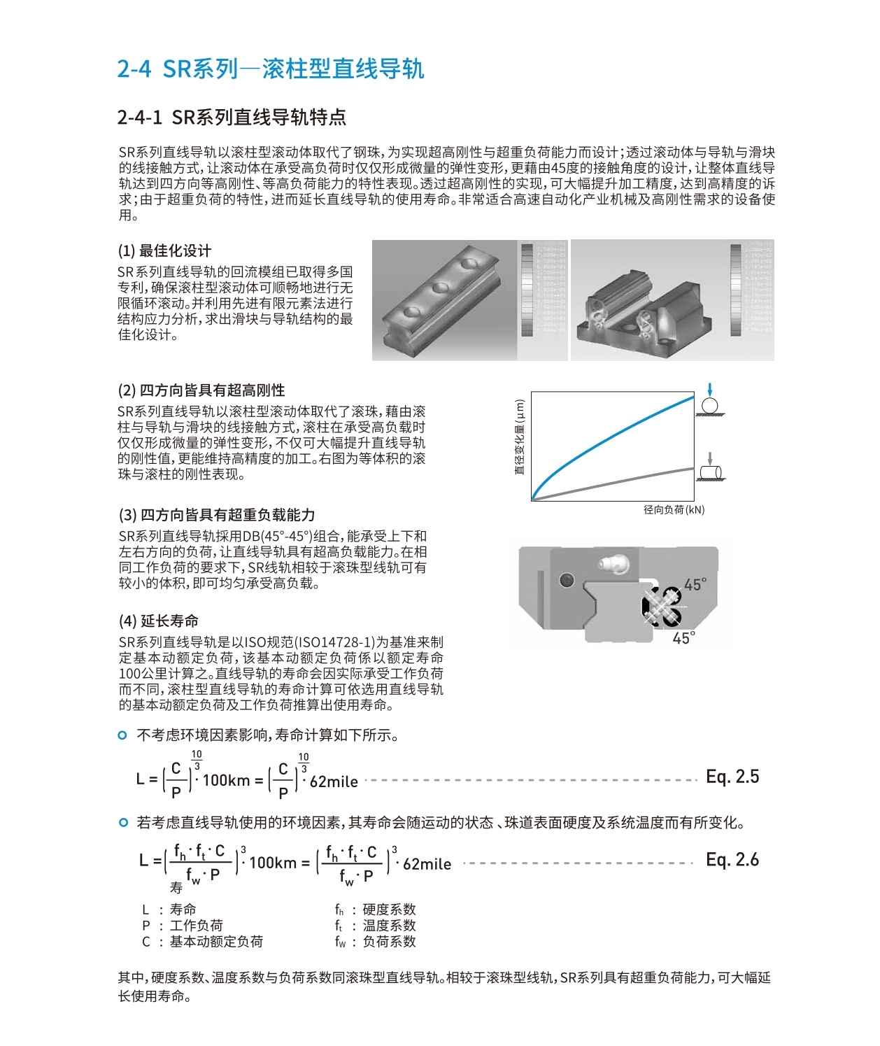 高刚性滚柱直线导轨