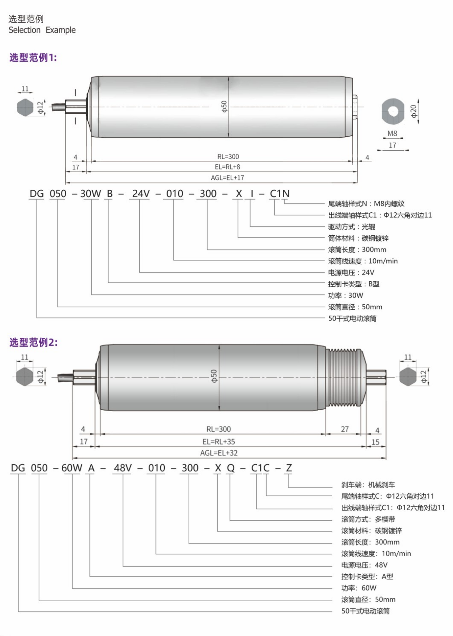 卓蓝电动滚筒系列
