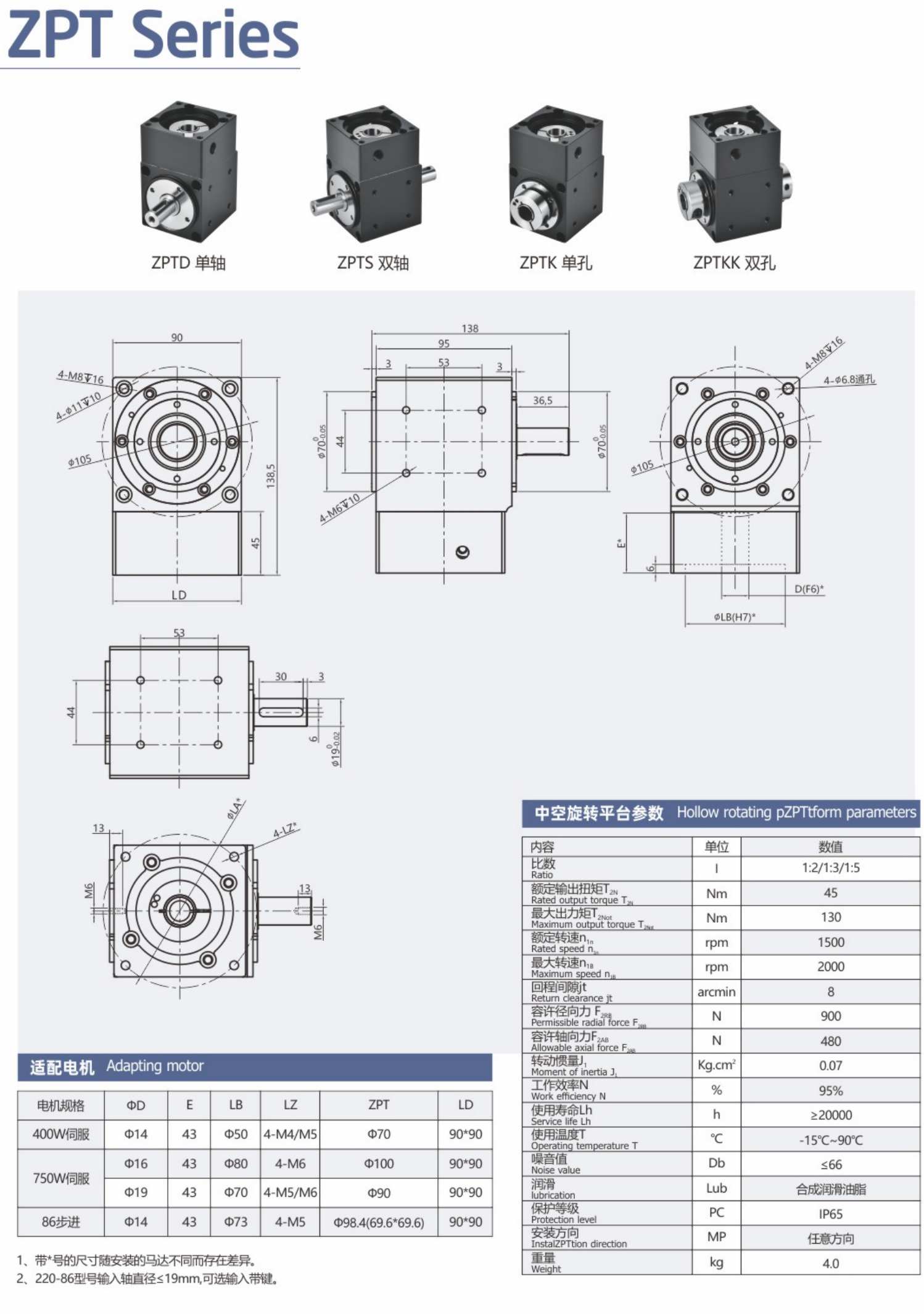 卓蓝中空旋转平台
