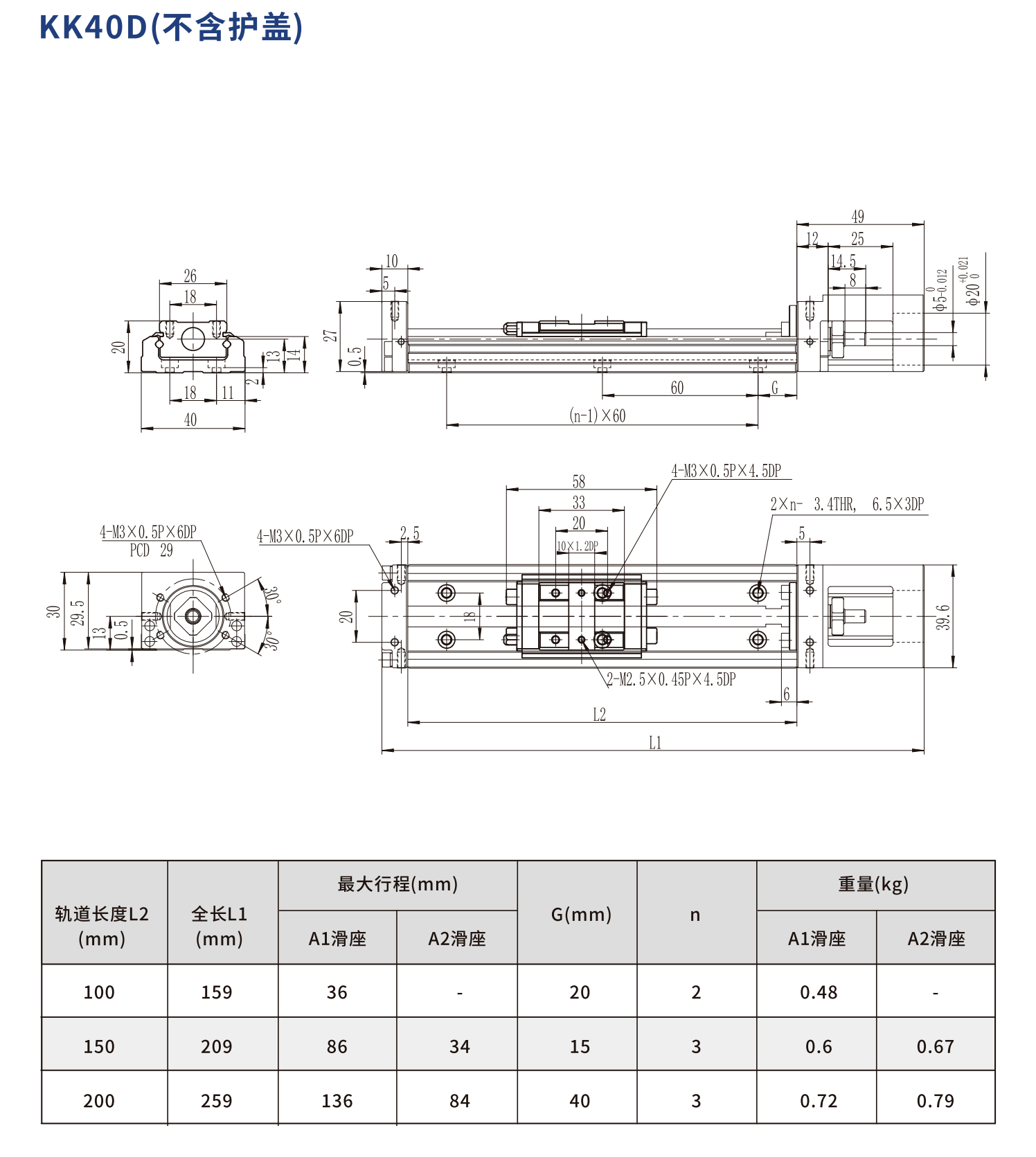 鼎翰精密线性模组KK40系列