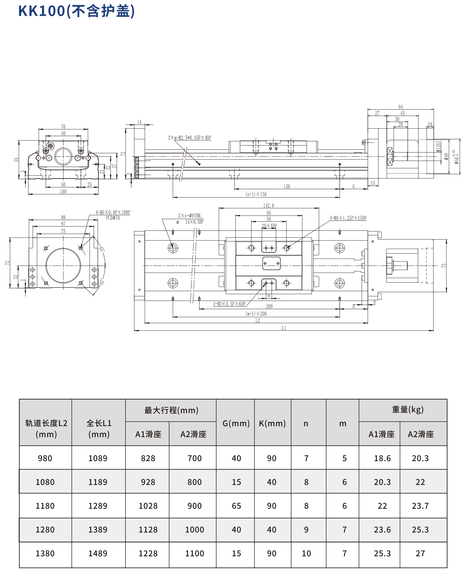 鼎翰精密线性模组KK100系列