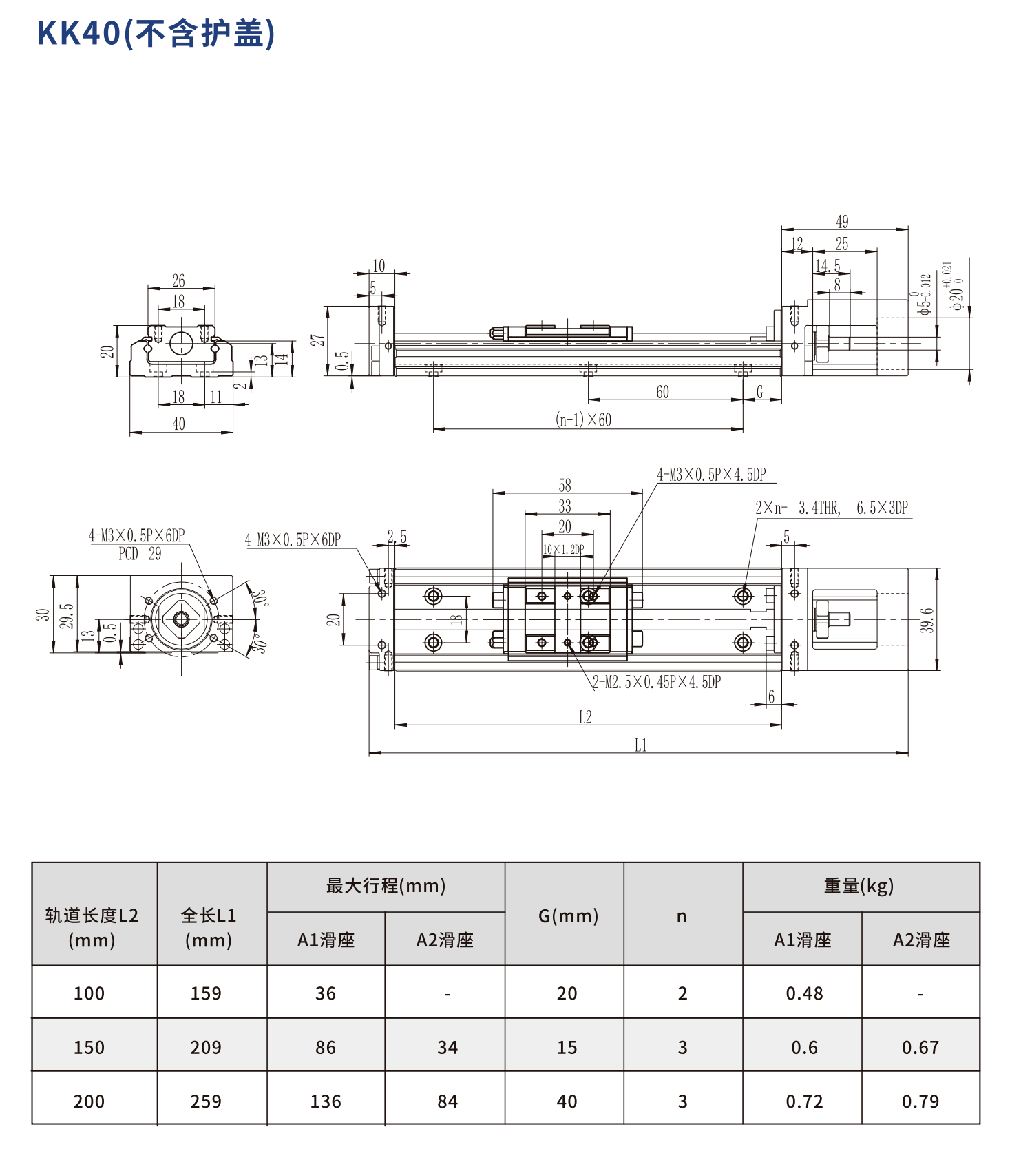 鼎翰精密线性模组KK40系列