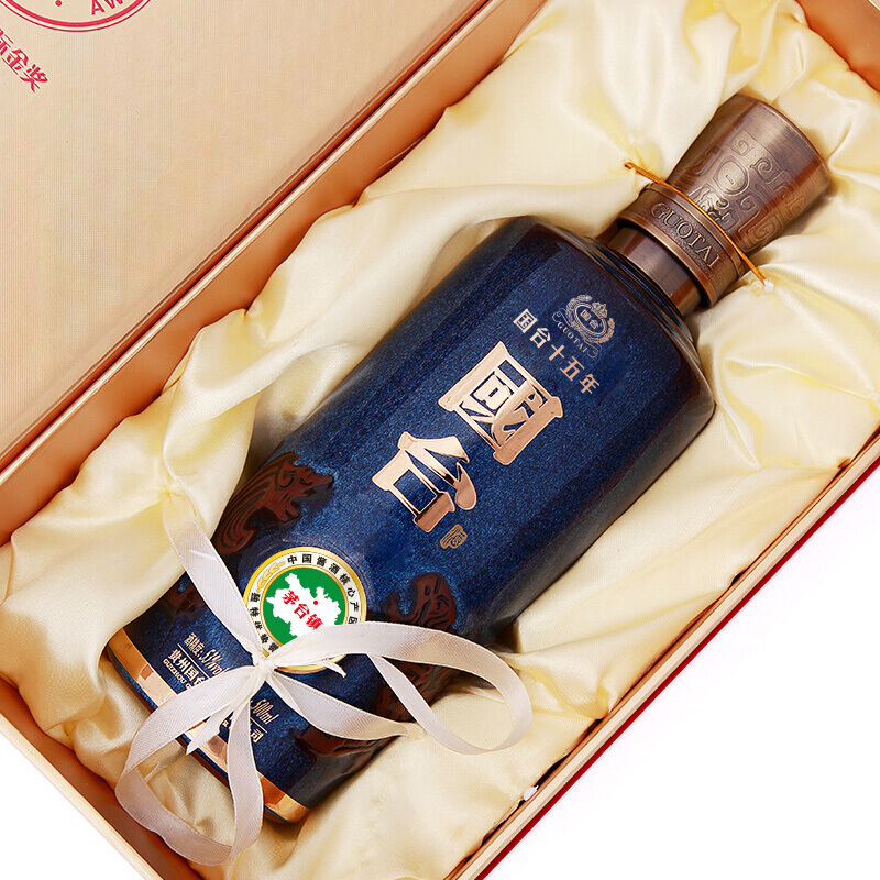 中国白酒　国台15年 Amazon.co.jp: 15年貴州茅台酒 アルコール53度500ml 2024年 箱付