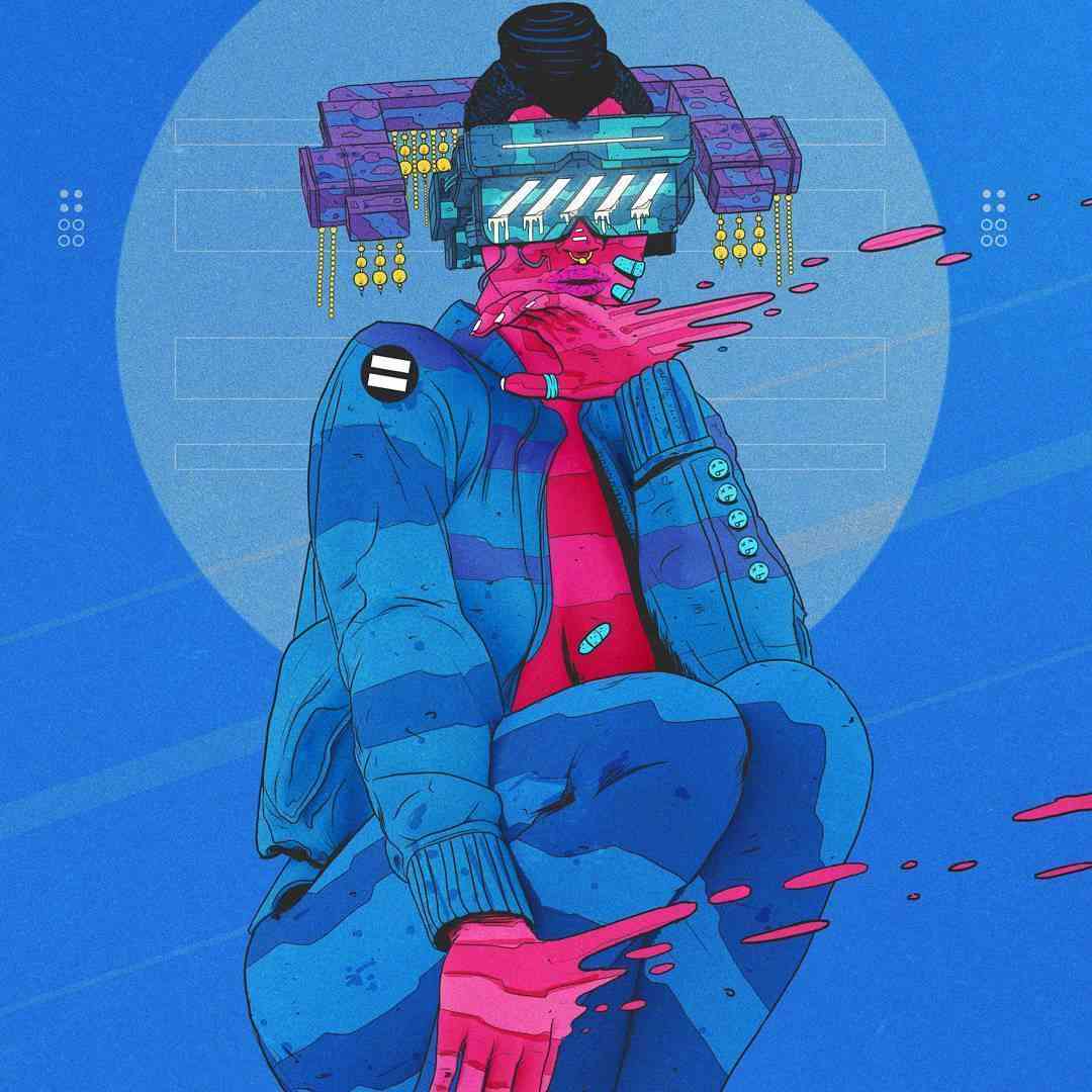 迷幻的赛博朋克插画视觉冲击力极强来自nickgiassullo