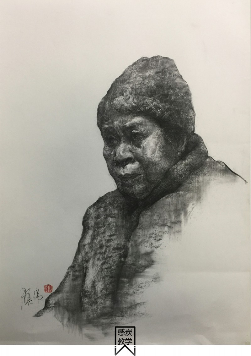 "感炭教学"不一样的写意式感性素描——顾伟 - 【艺考生专店】美术