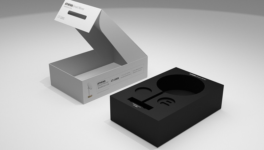 智能化妆镜工业产品包装设计