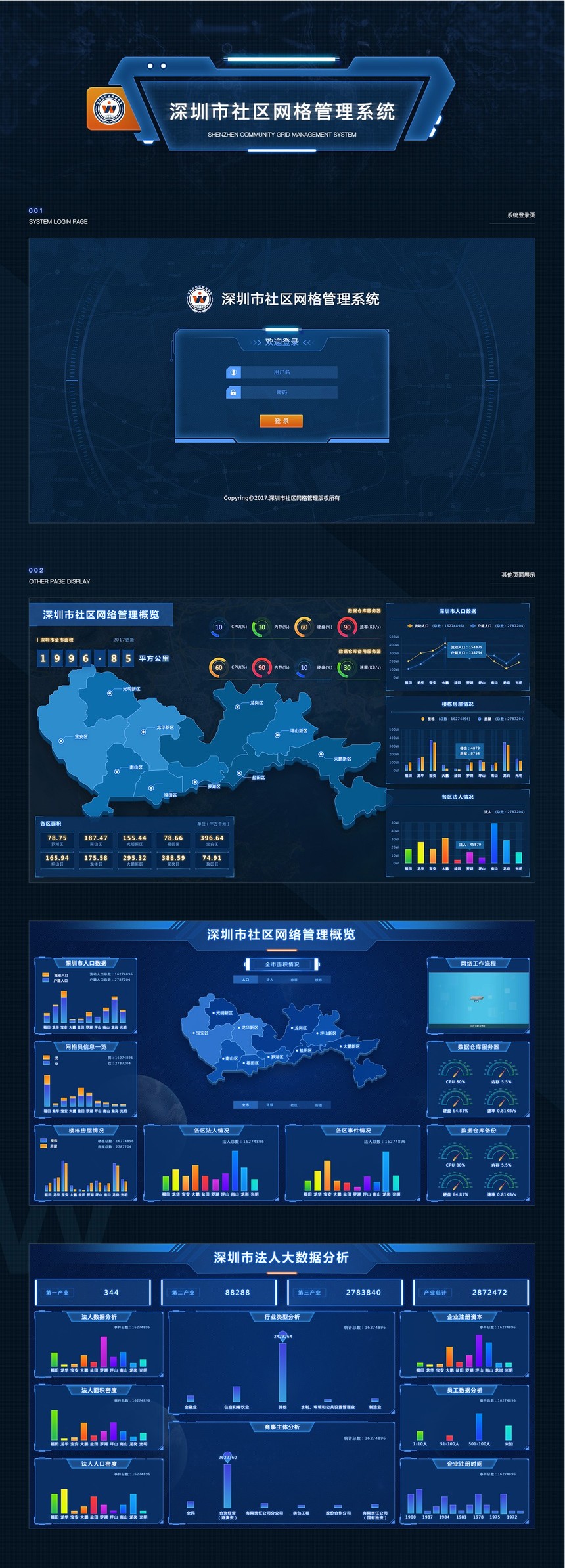 深圳市社区网格管理系统ui设计