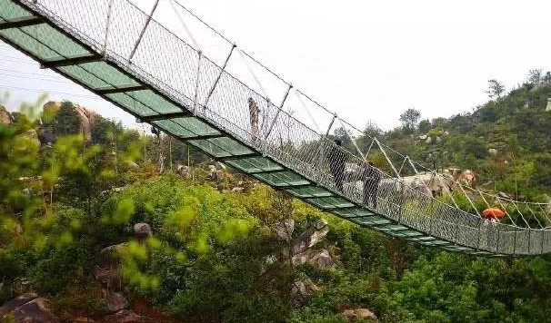 南安丰州镇清境桃源生态农业观光园泉州空中玻璃索道桥南安丰州玻璃桥